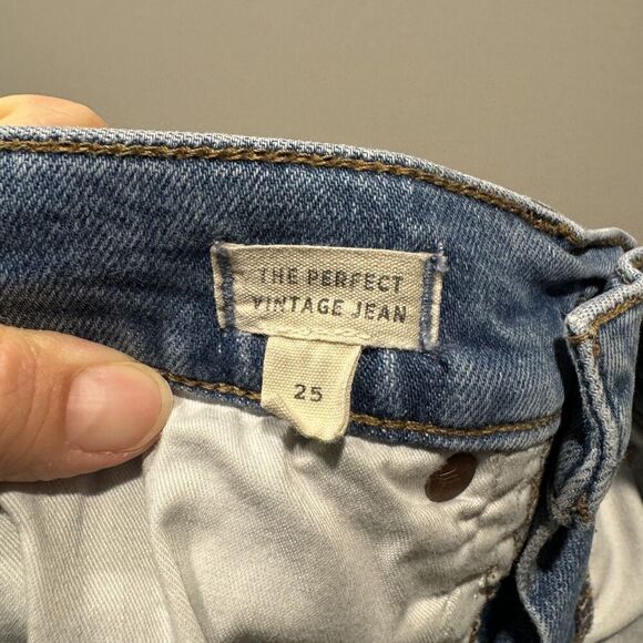 Madewell The Perfect Vintage Jean in Denman Wash Light Blue Straight Women sz 25 - Picture 6 of 10